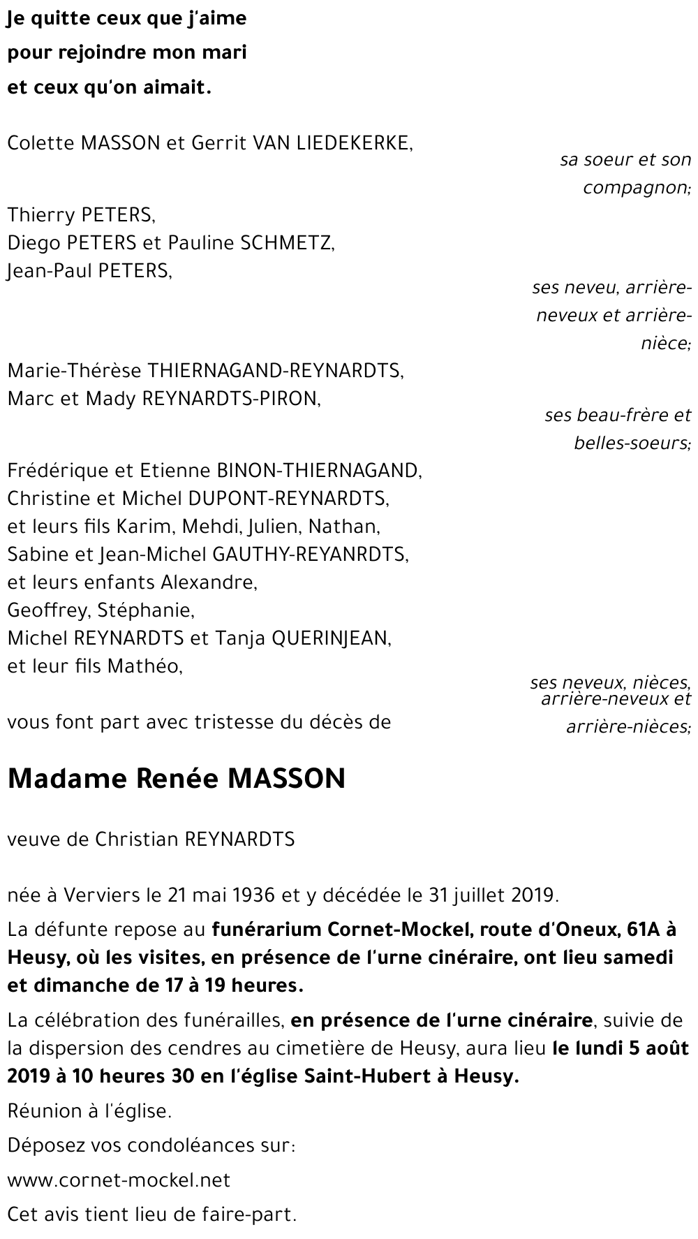 Renée MASSON