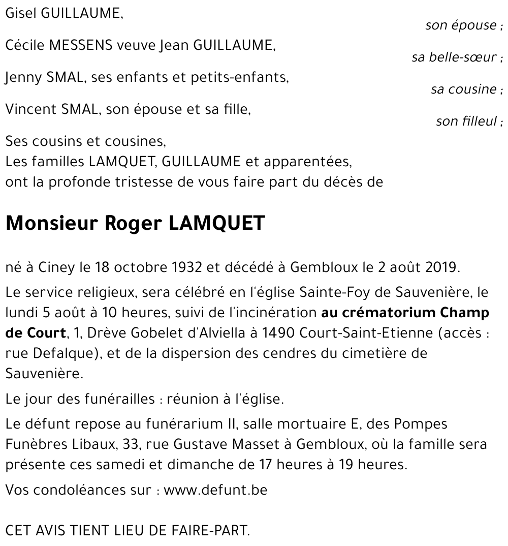 Roger LAMQUET