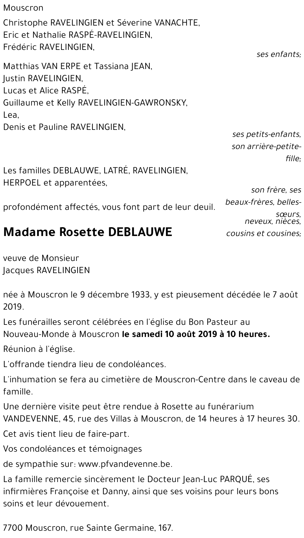 Rosette DEBLAUWE