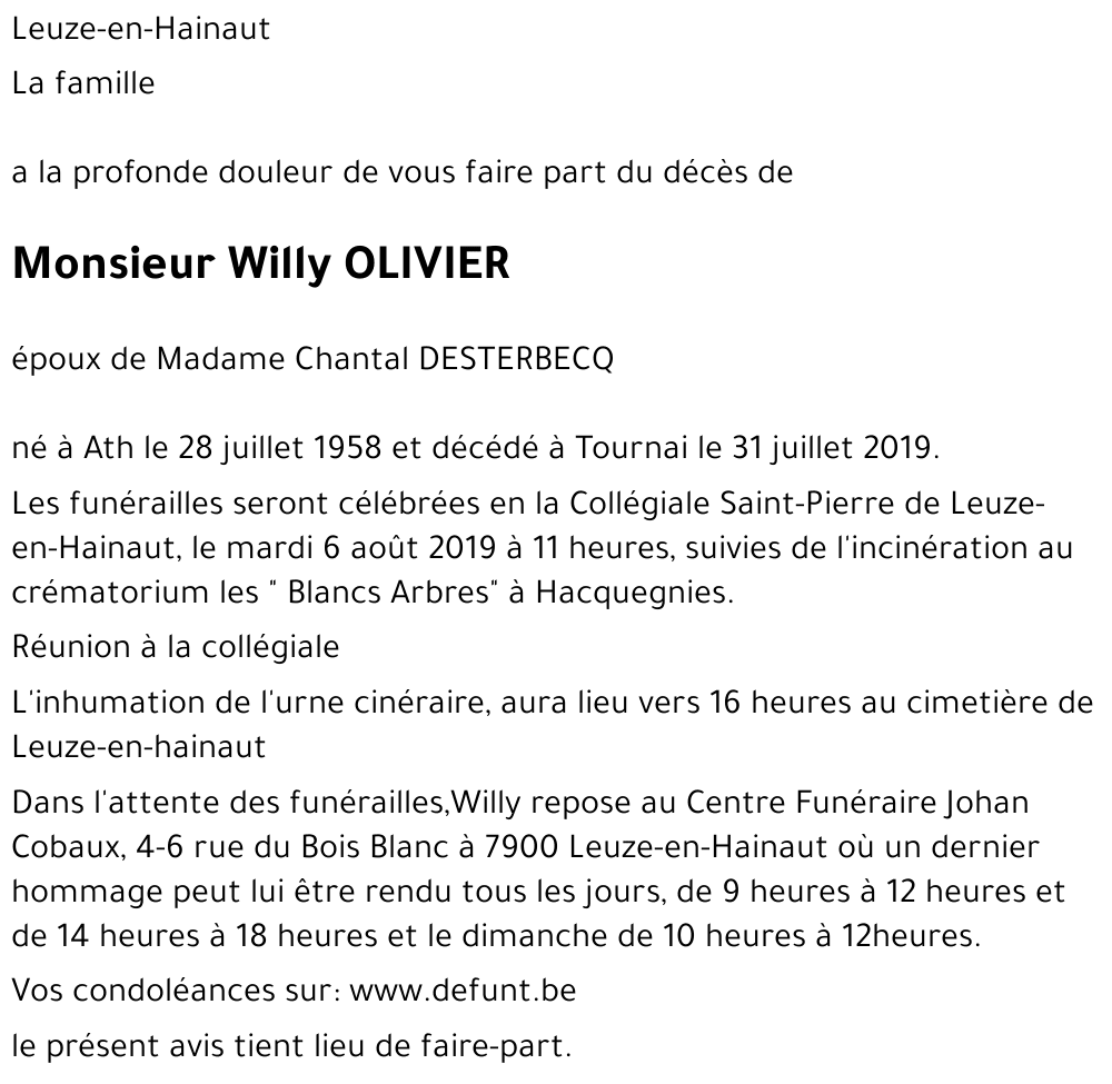 Willy Olivier