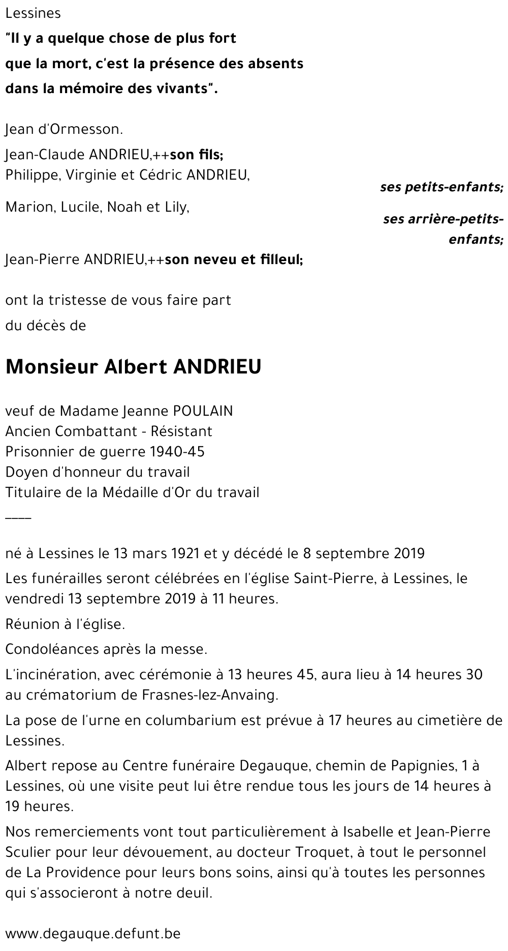 Albert ANDRIEU