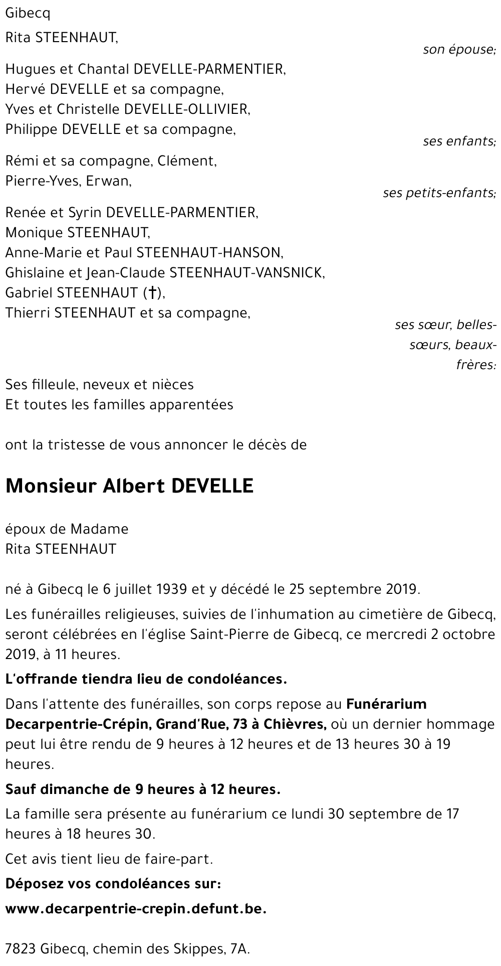 Albert DEVELLE