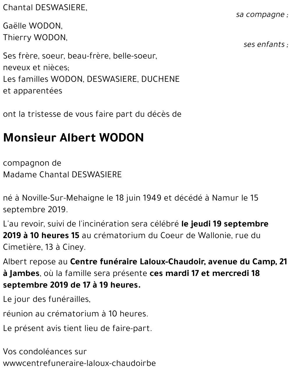 Albert WODON