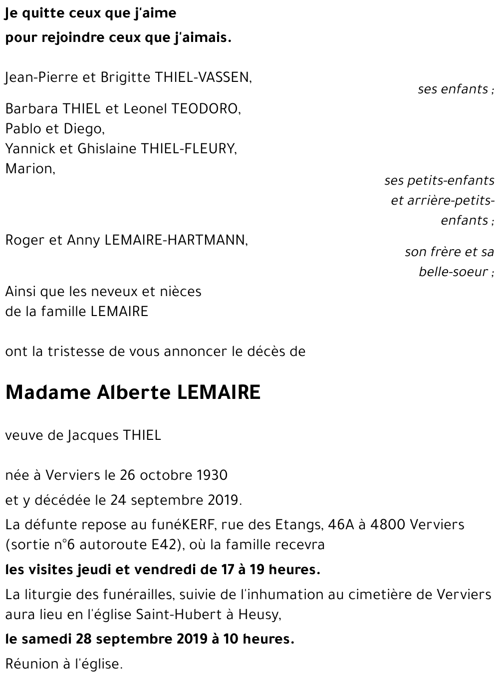 Alberte LEMAIRE