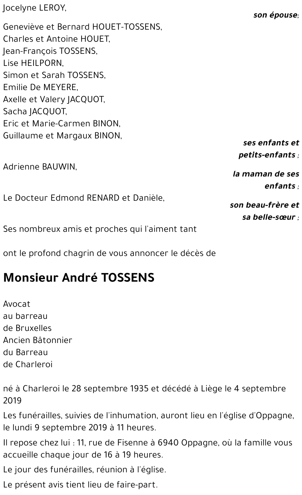 André TOSSENS