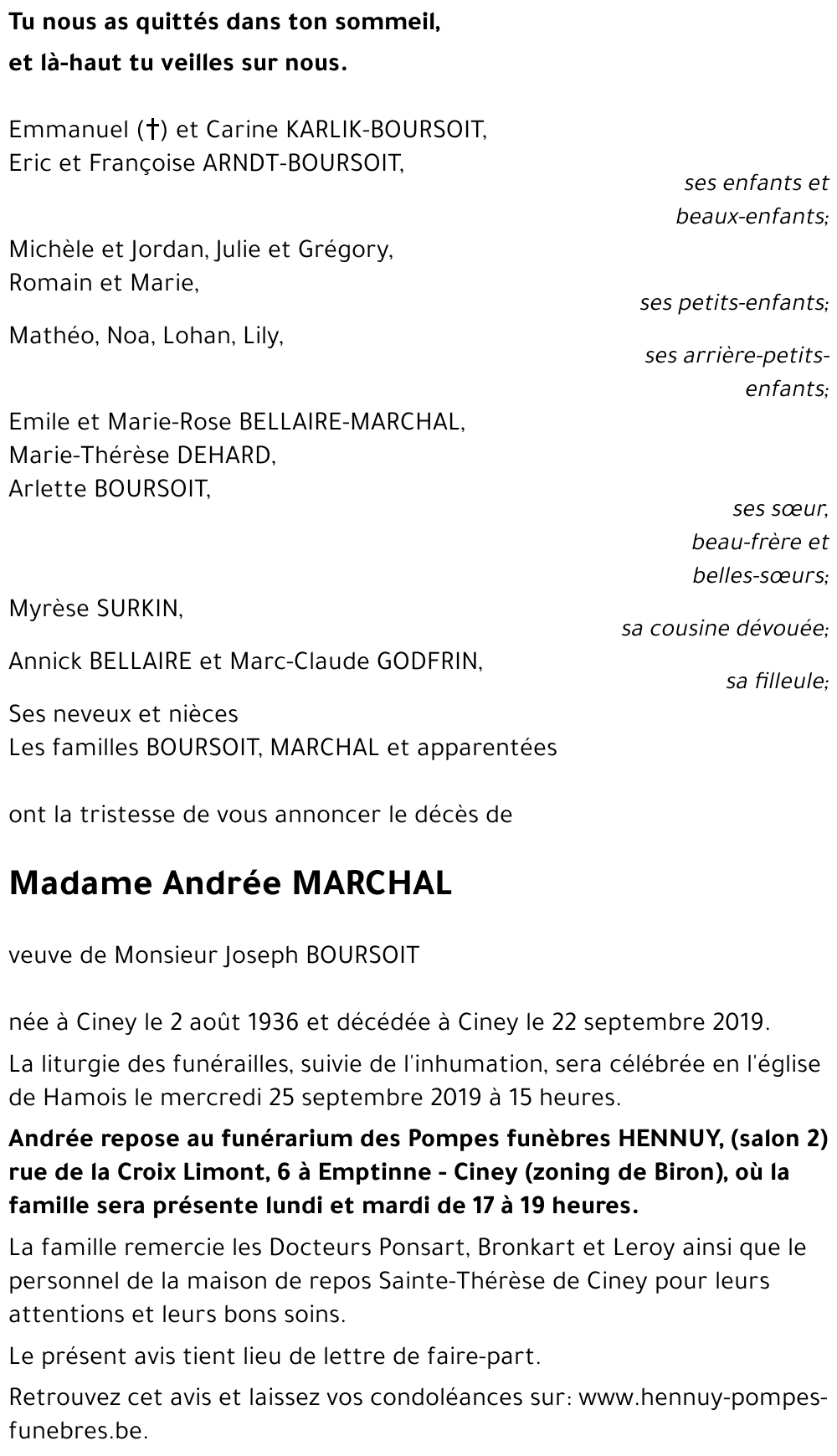 Andrée MARCHAL