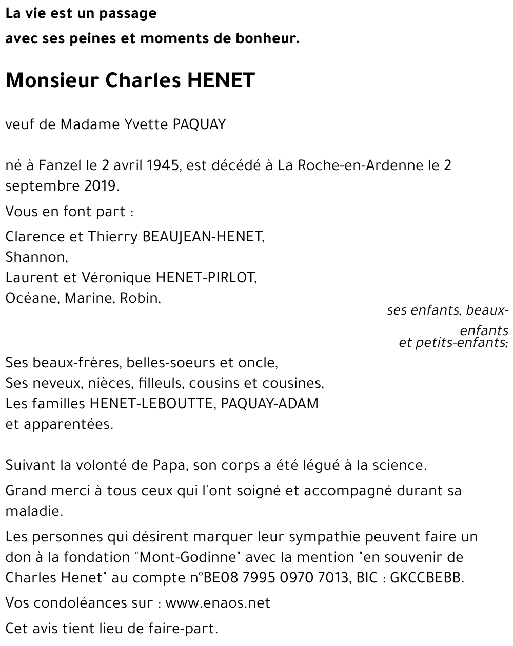 Charles HENET