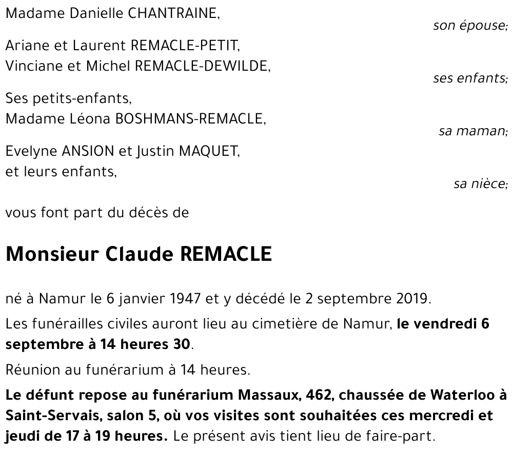 Claude REMACLE