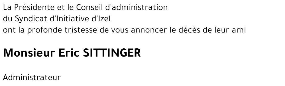 Eric SITTINGER