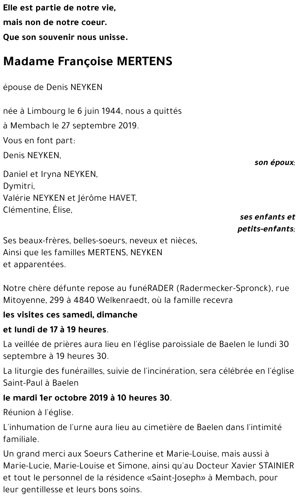 Françoise MERTENS