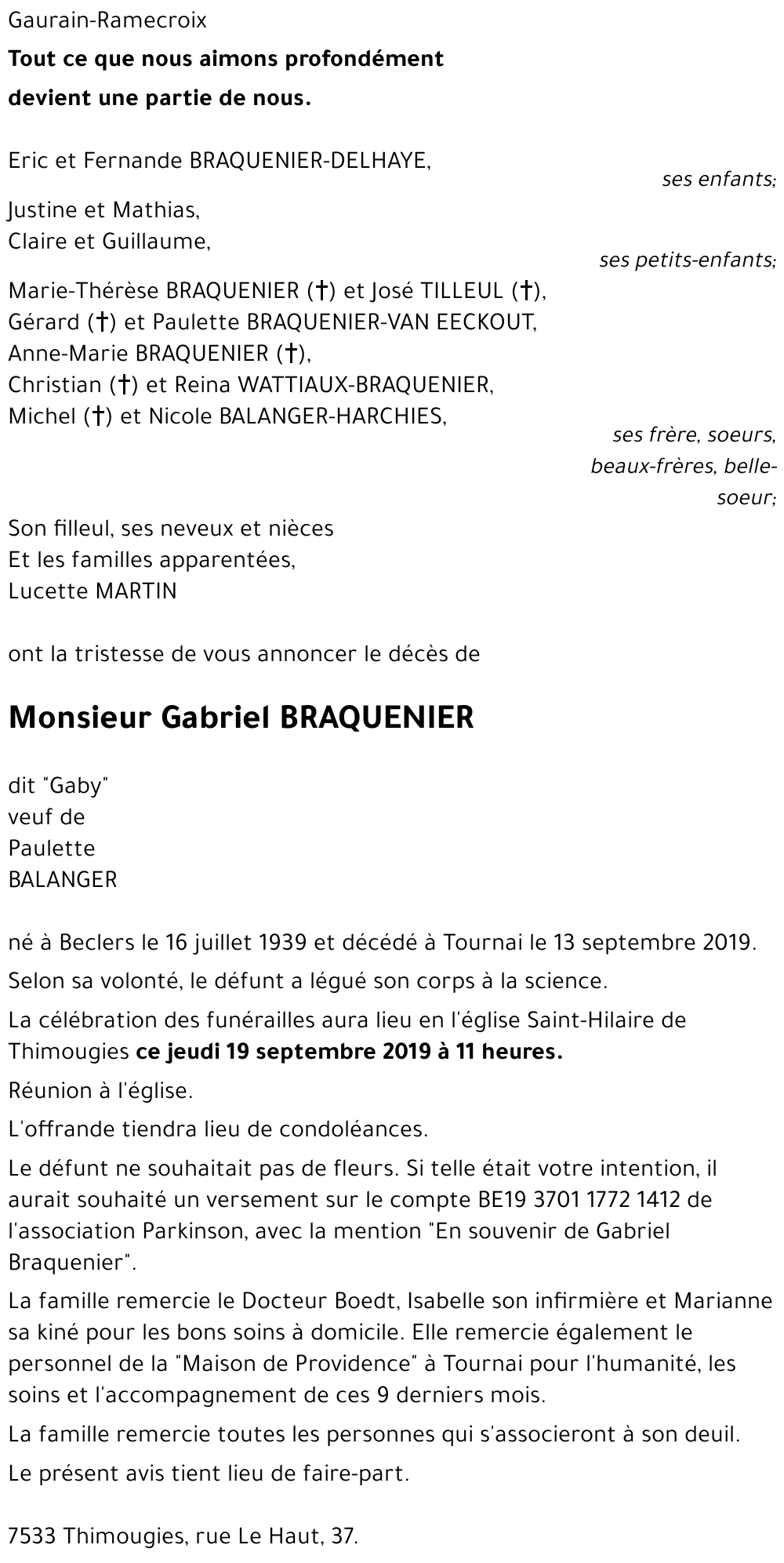 Gabriel BRAQUENIER