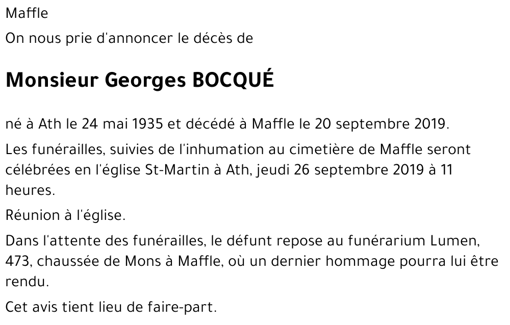 Georges BOCQUÉ