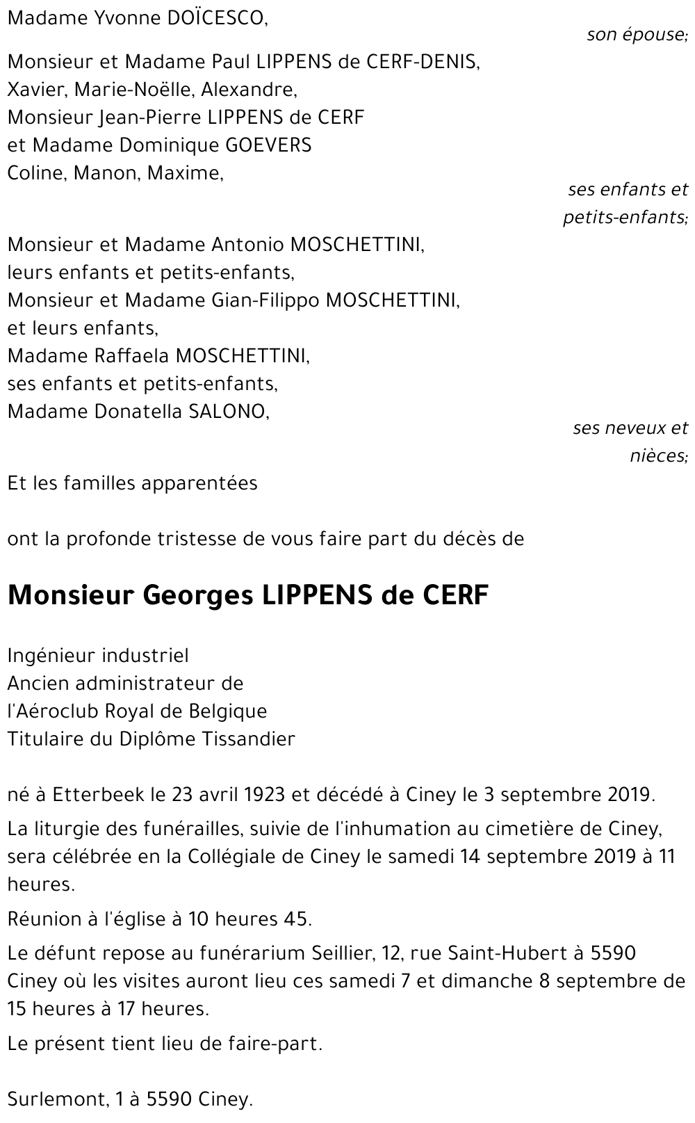 Georges LIPPENS de CERF