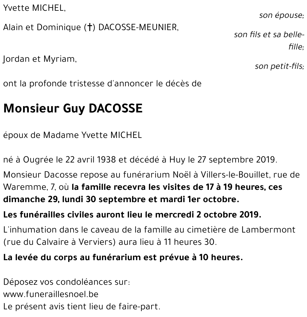 Guy DACOSSE