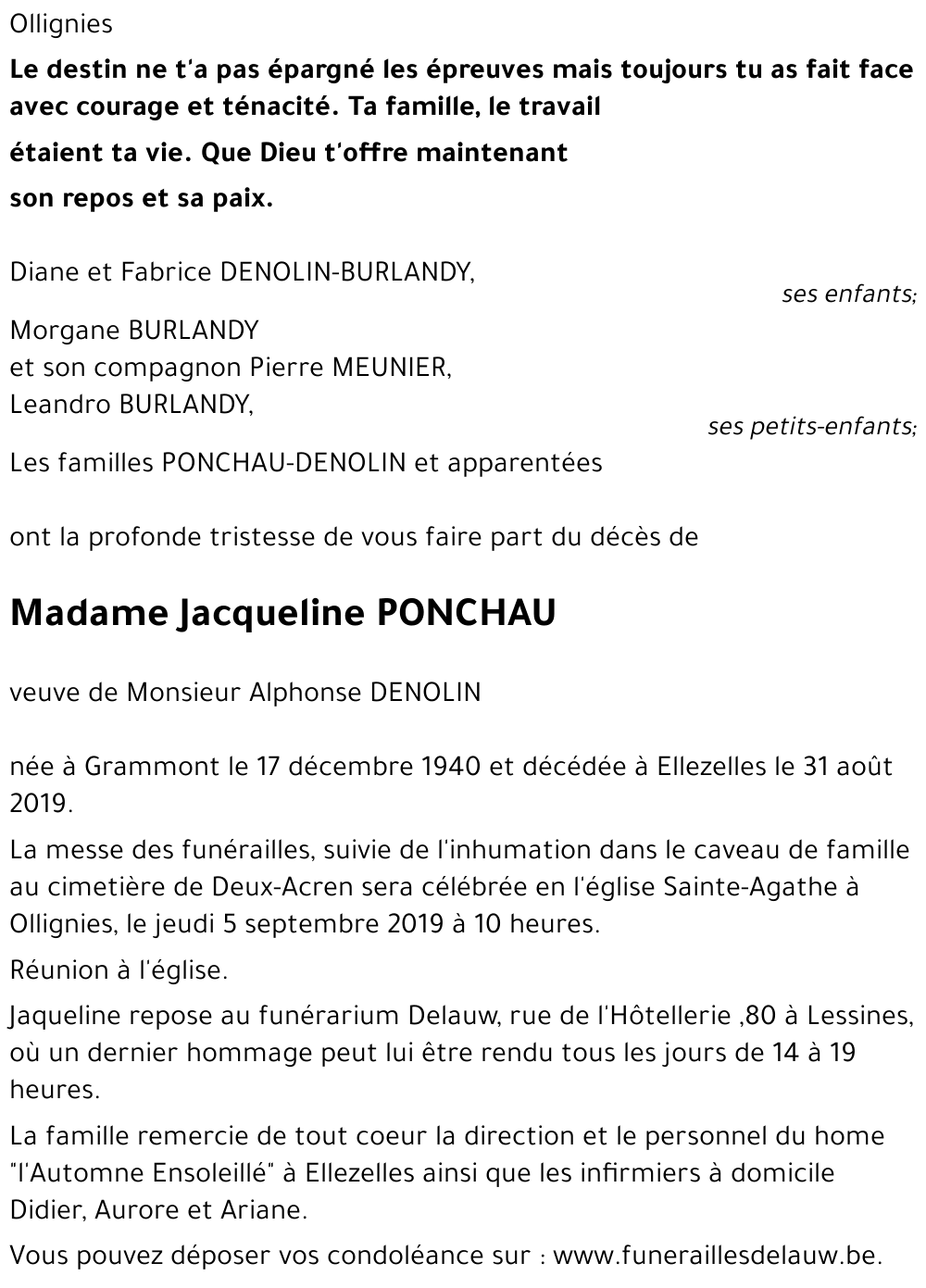 Jacqueline PONCHAU