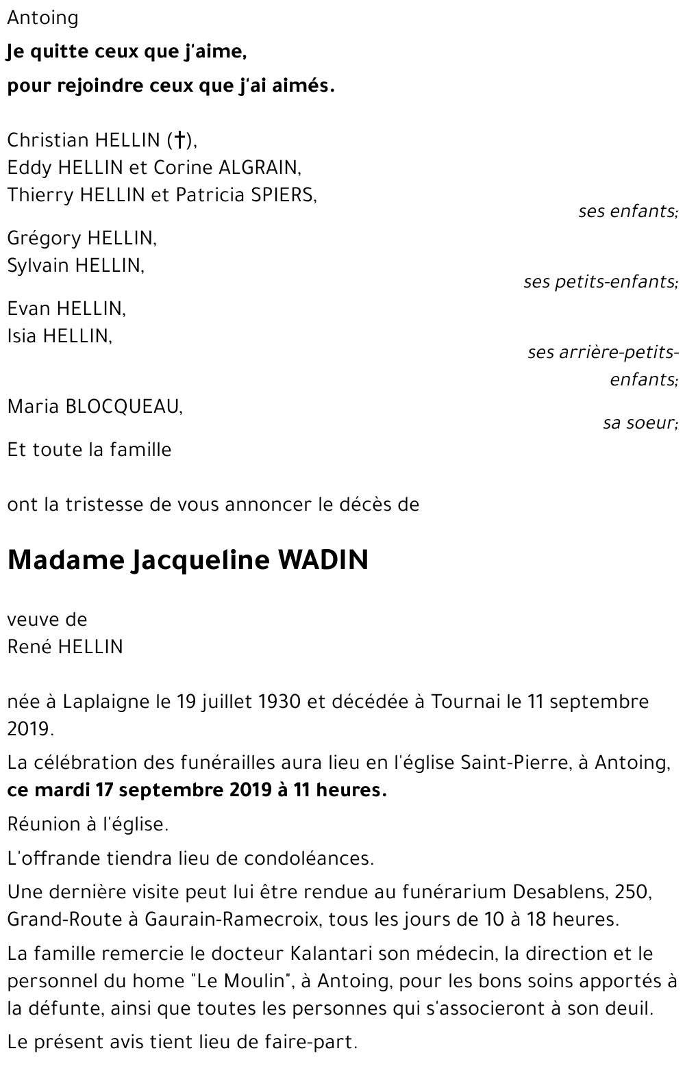 Jacqueline WADIN