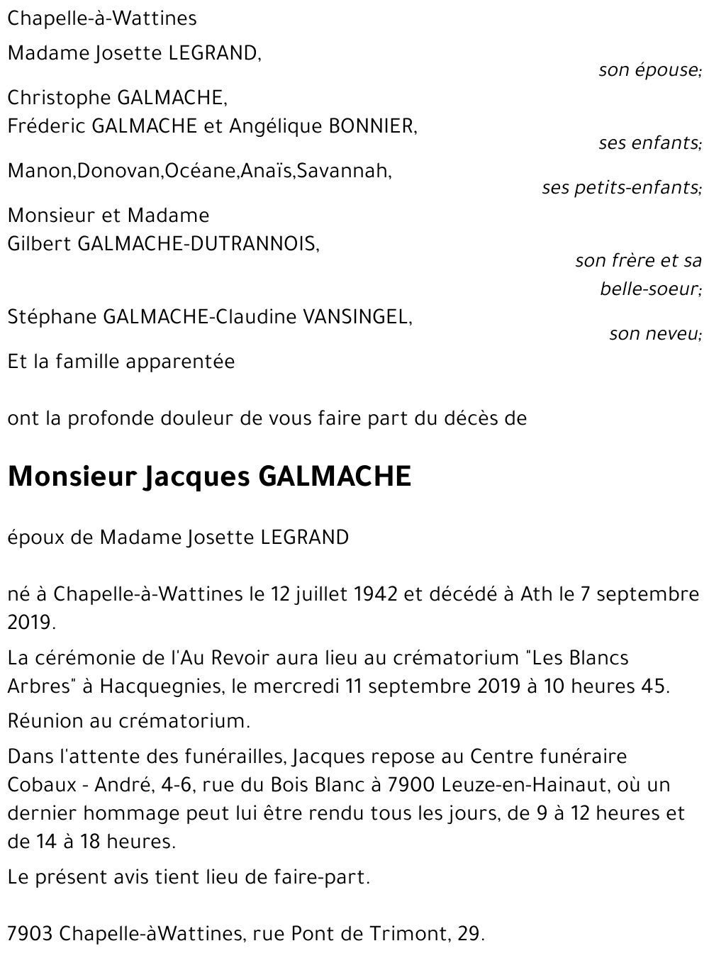 Jacques Galmache