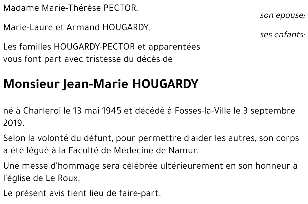 Jean-Marie HOUGARDY