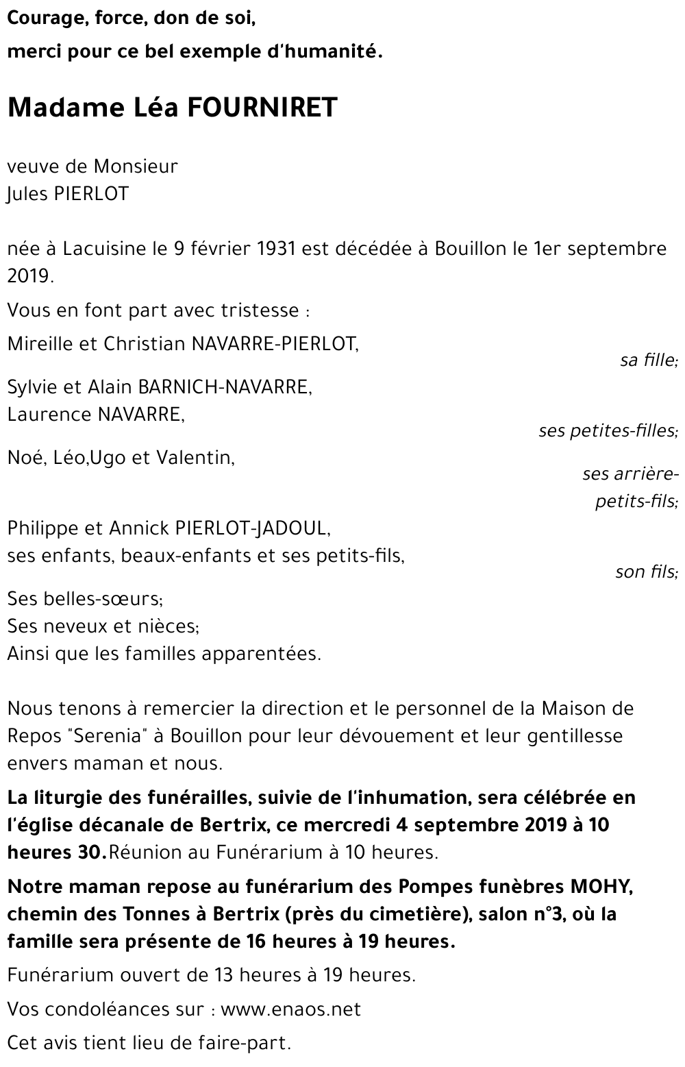 Léa Juliette FOURNIRET