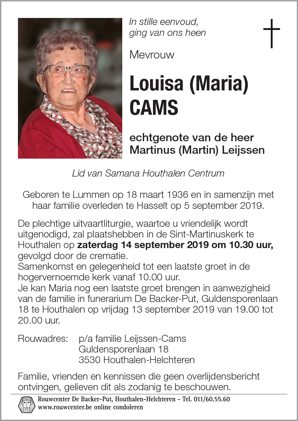 Louisa (Maria) Cams