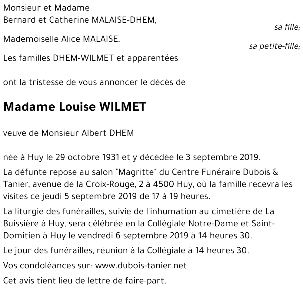 Louise WILMET
