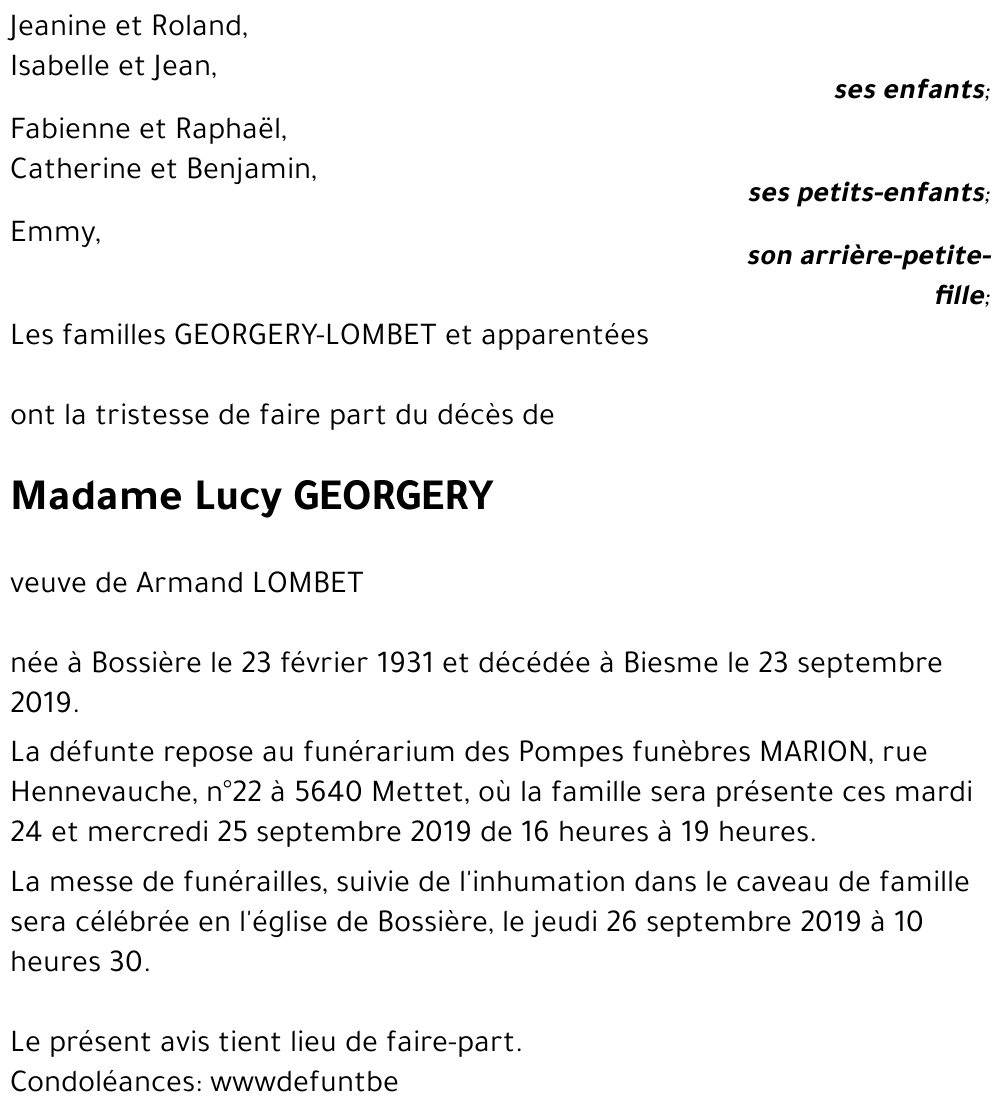 Lucy GEORGERY