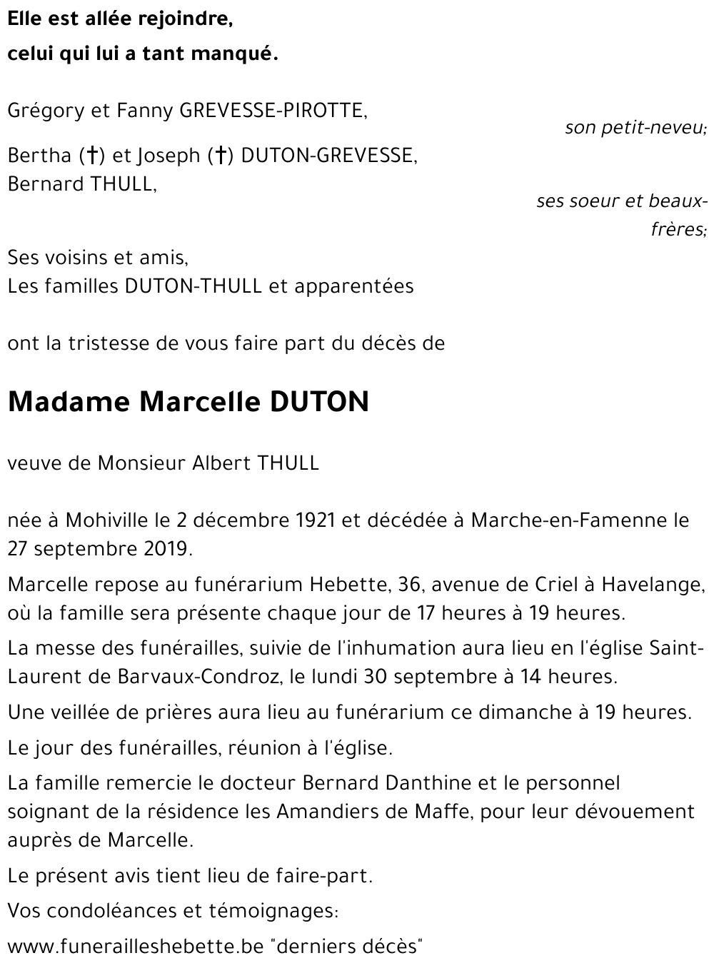 Marcelle DUTON
