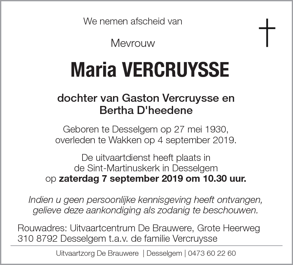 Maria Vercruysse