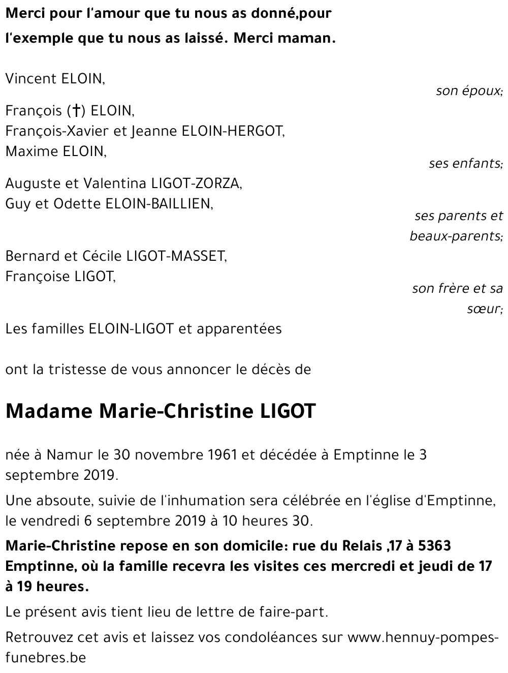 Marie-Christine LIGOT