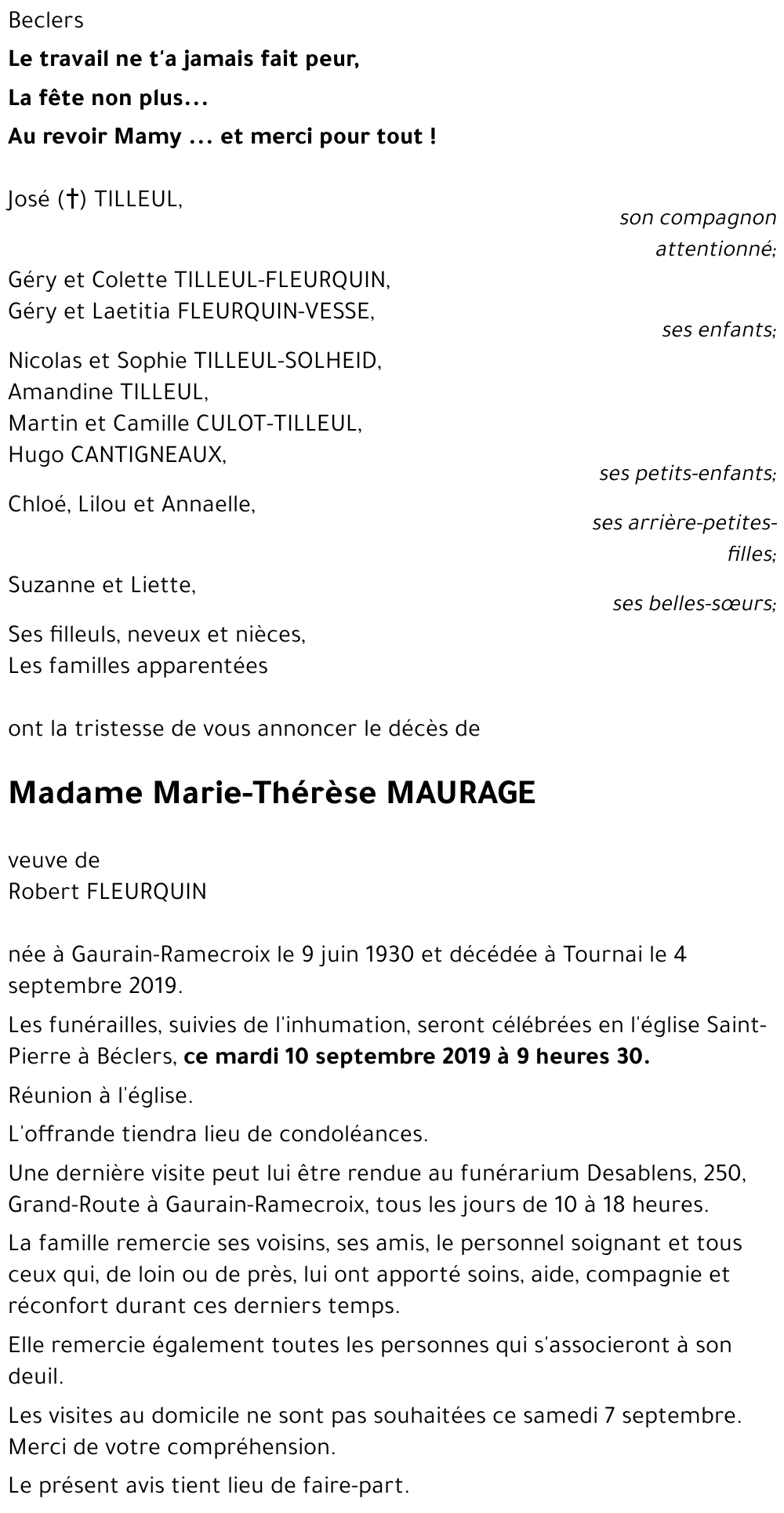 Marie-Thérèse MAURAGE