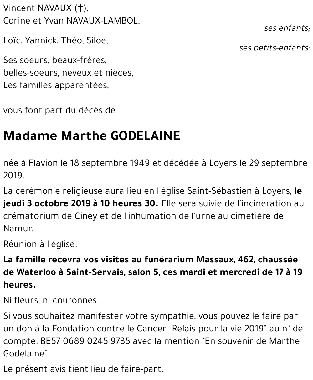 Marthe GODELAINE