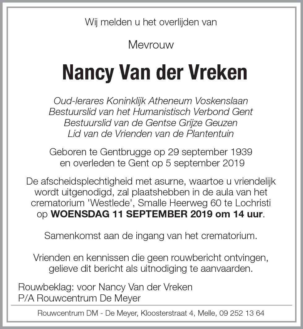 Nancy Van der Vreken