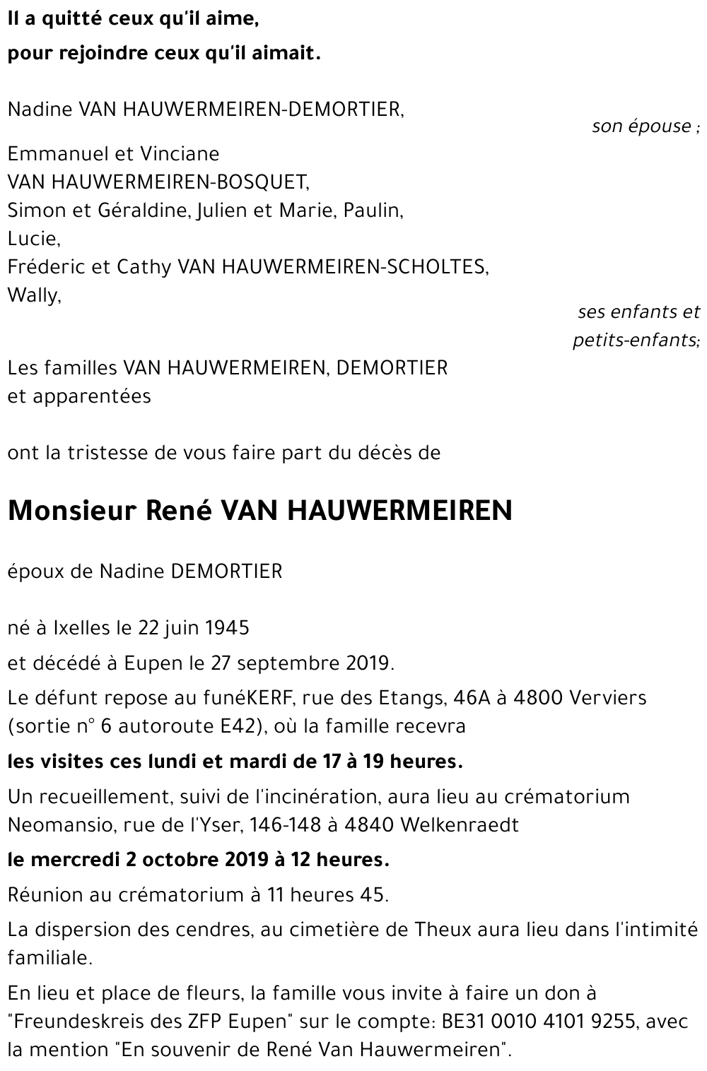 René VAN HAUWERMEIREN