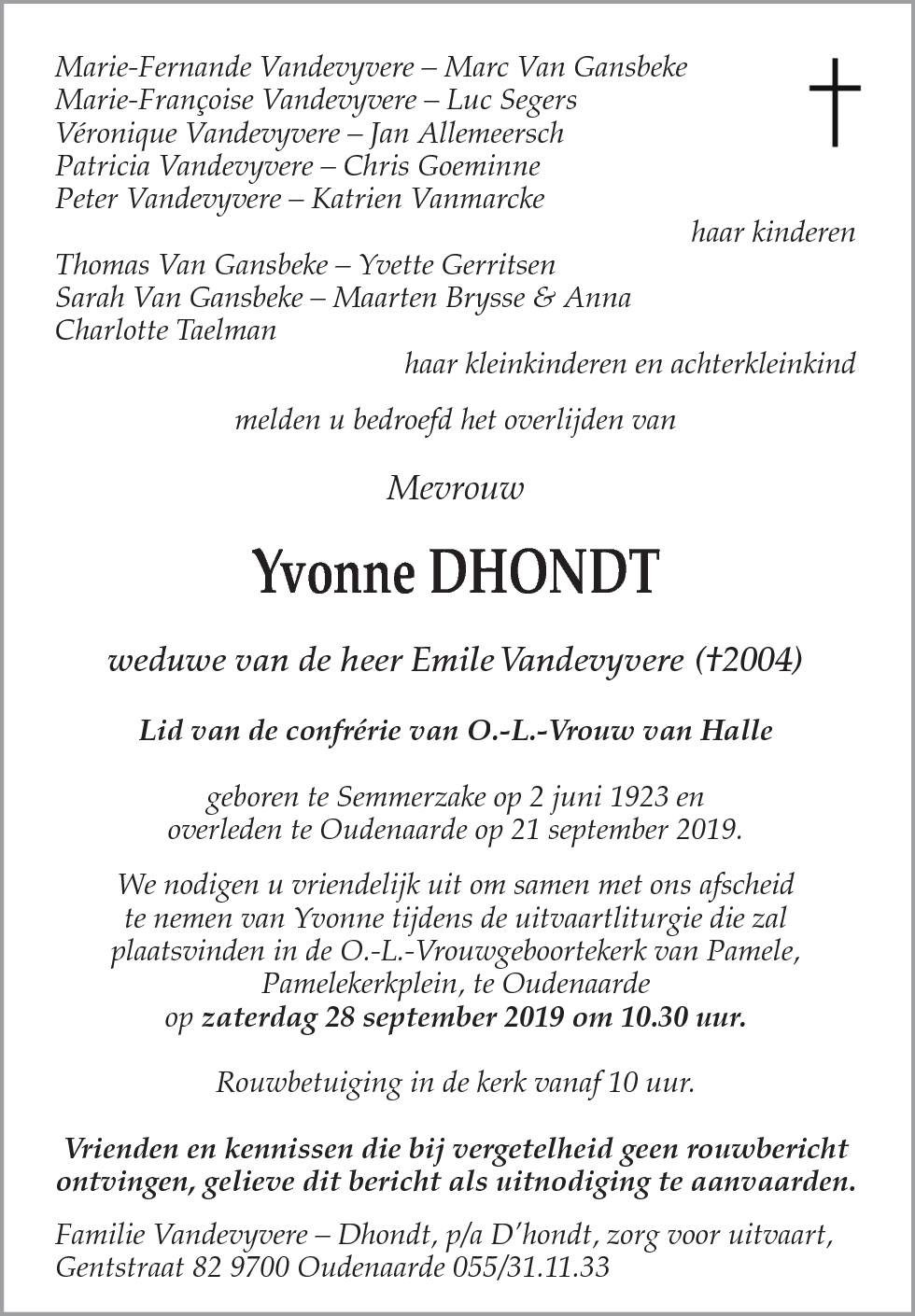 Yvonne Dhondt