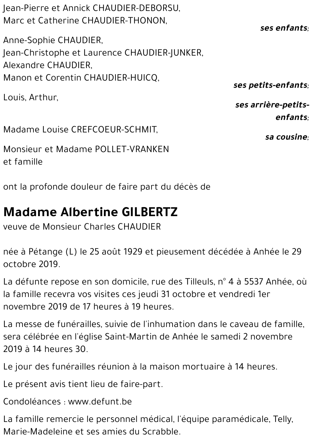 Albertine GILBERTZ