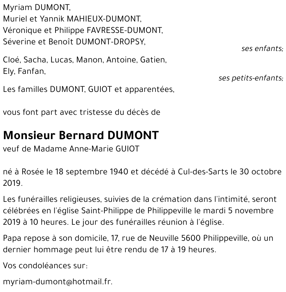 Bernard DUMONT