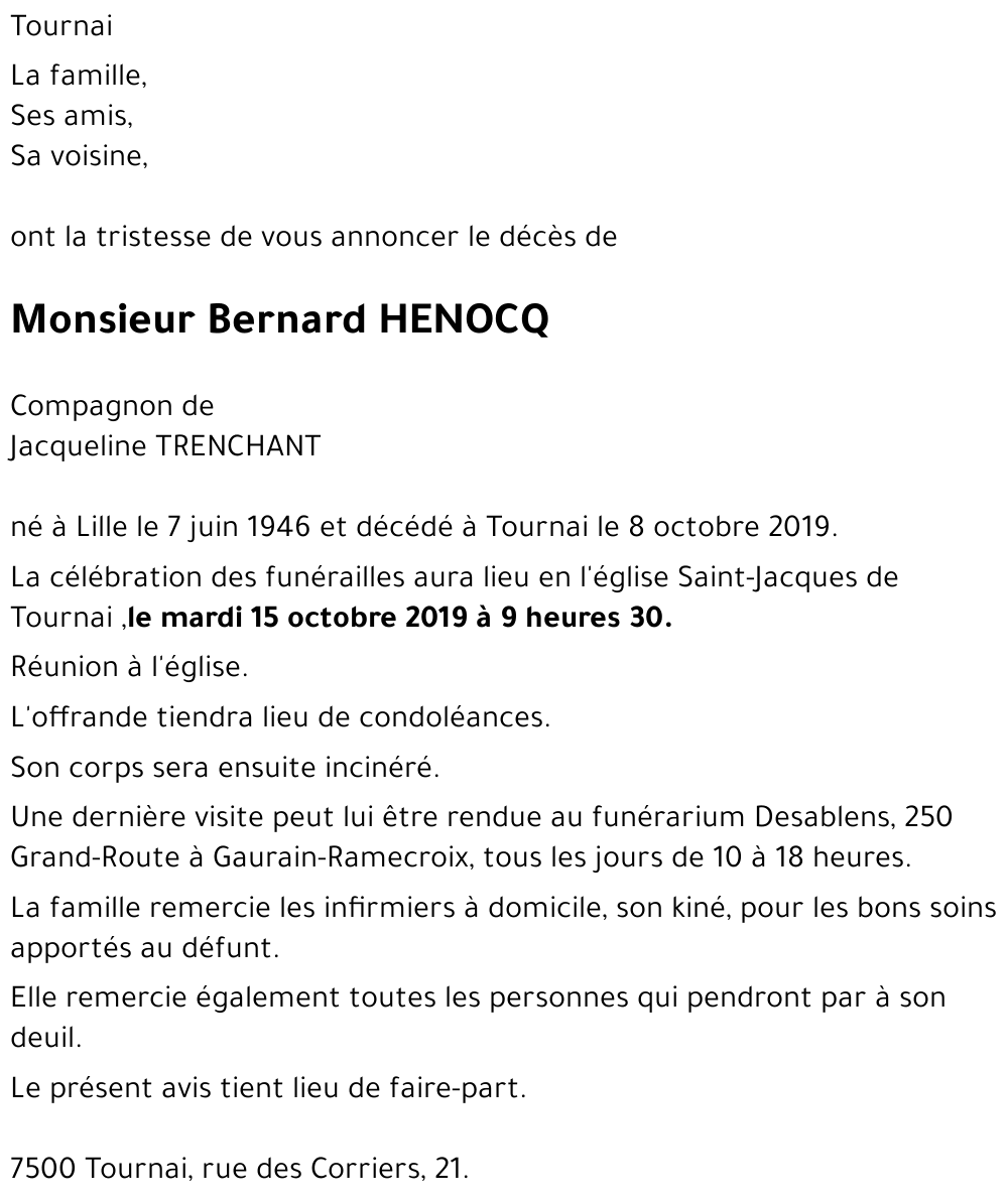 Bernard HENOCQ