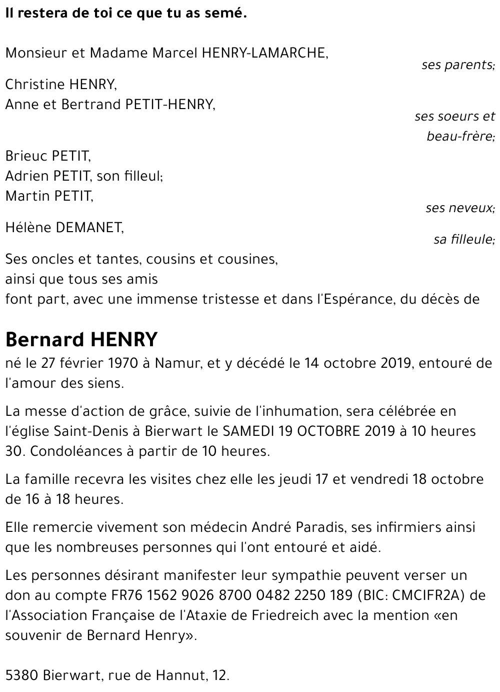 Bernard HENRY