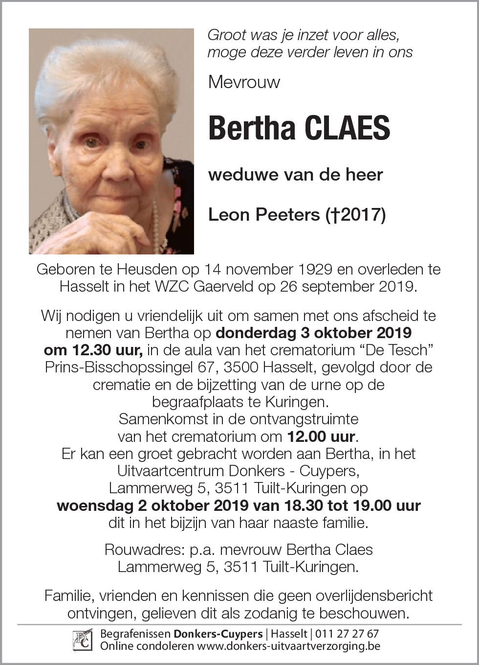 Bertha Claes