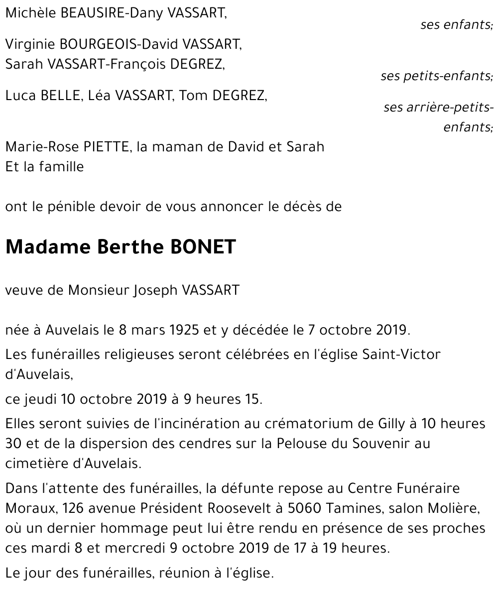 Berthe BONET
