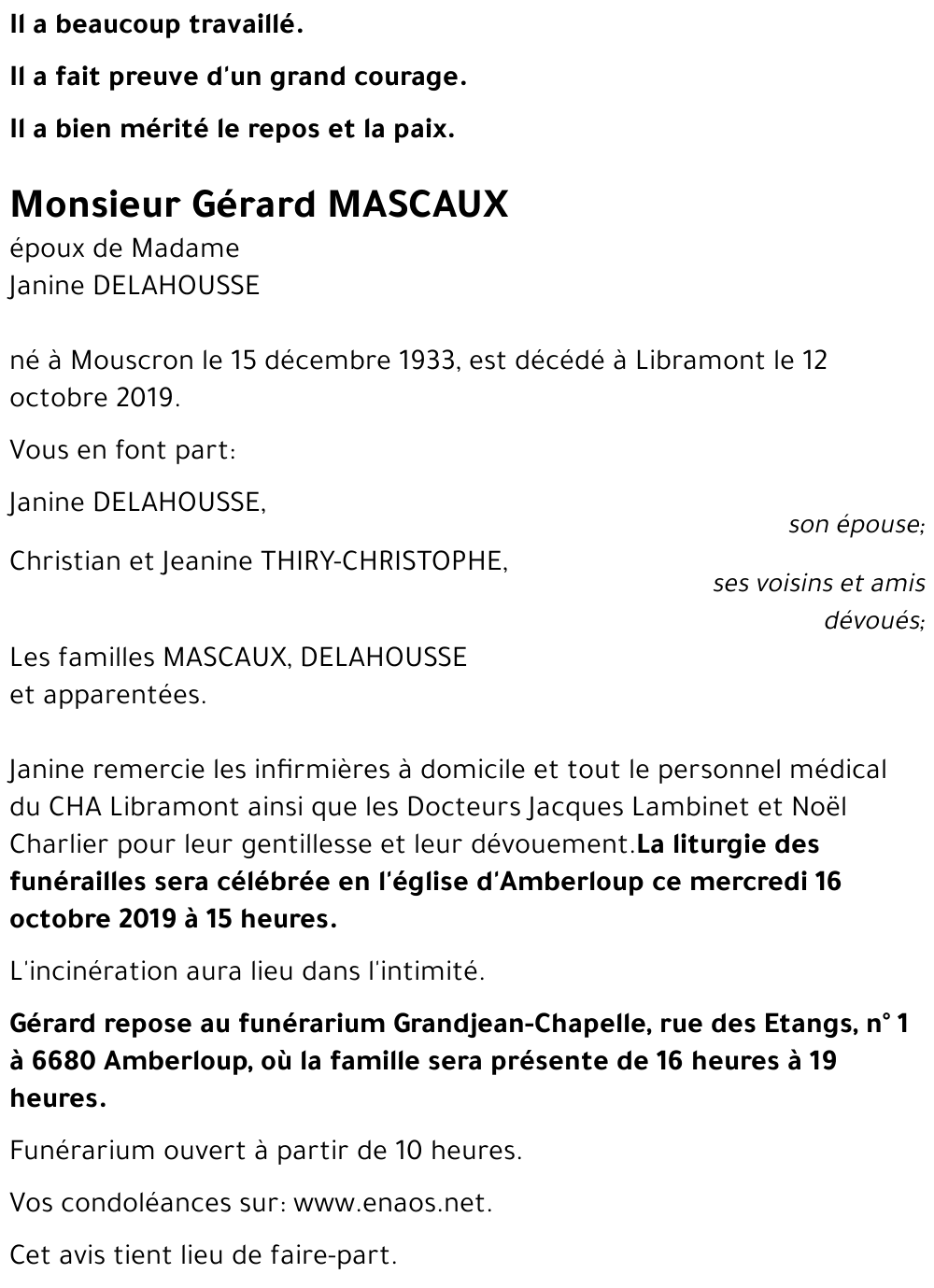 Gérard MASCAUX