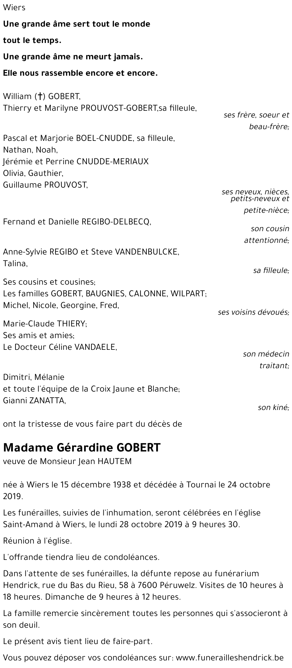 Gérardine GOBERT