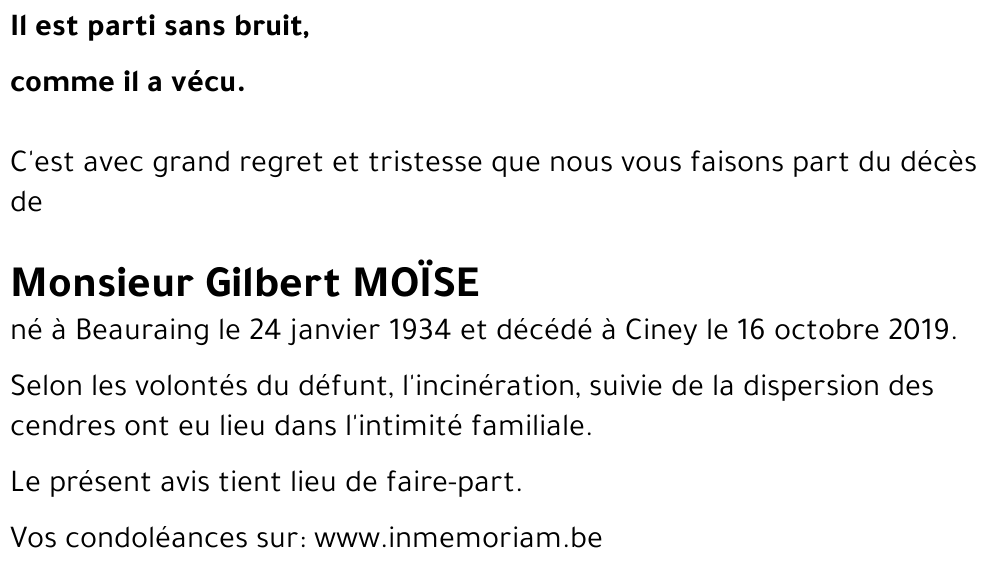 GILBERT MOÏSE