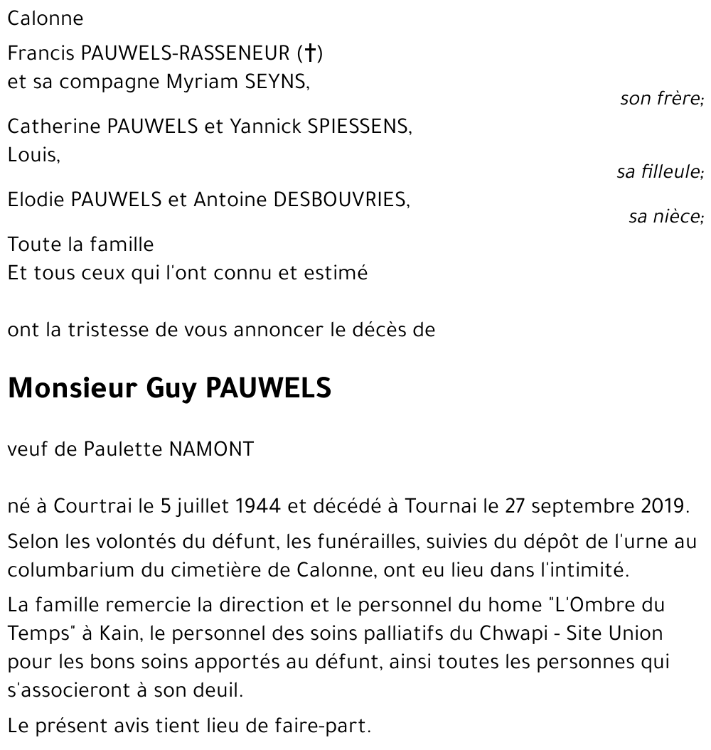 Guy PAUWELS