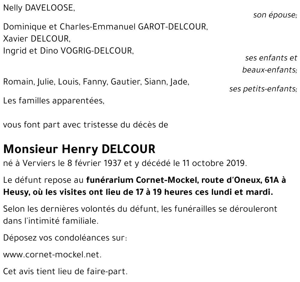 Henry DELCOUR