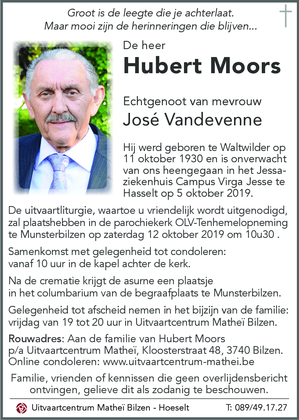 HUBERT MOORS
