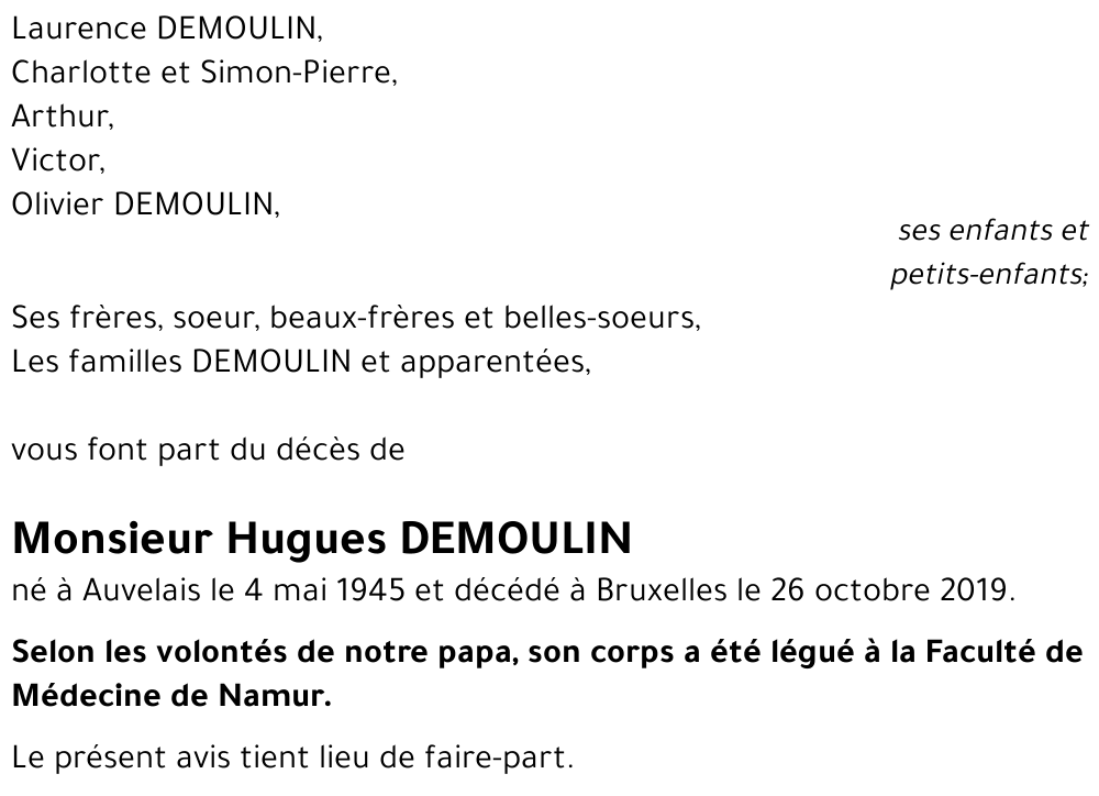 Hugues DEMOULIN