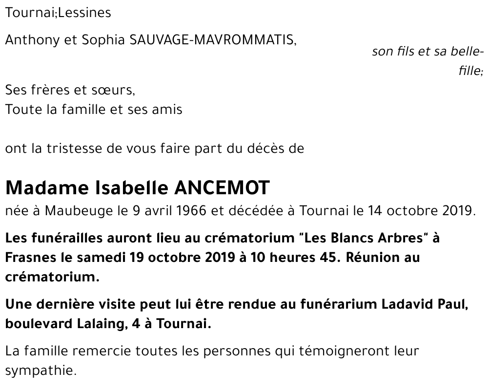 Isabelle ANCEMOT