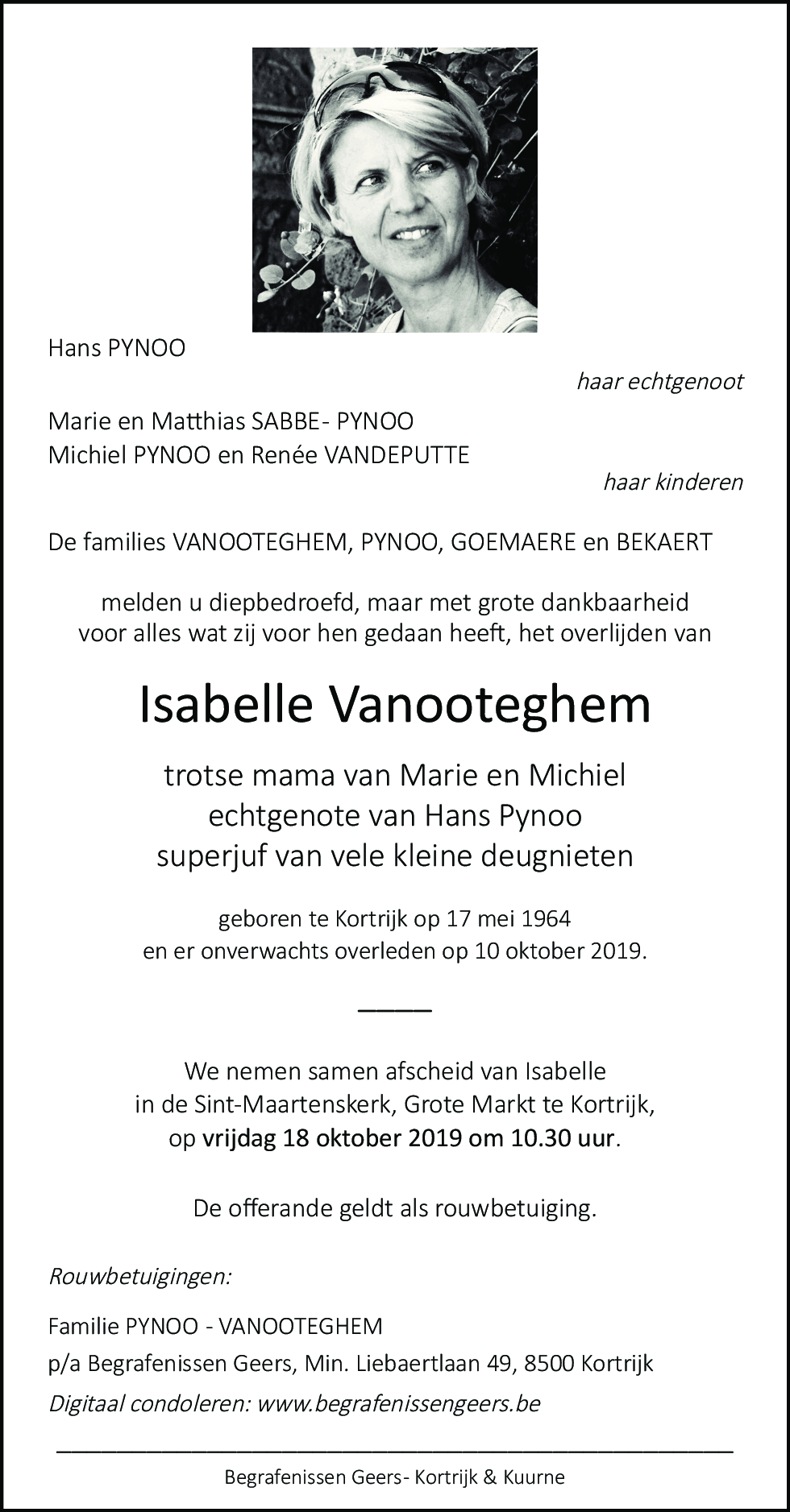 Isabelle VANOOTEGHEM