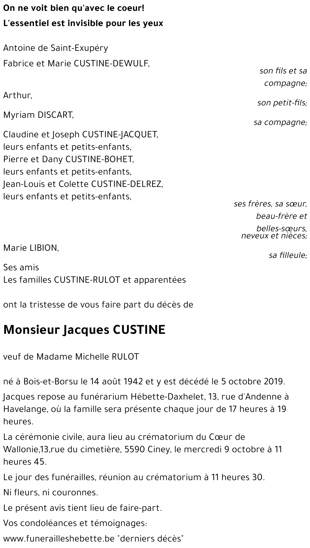 Jacques CUSTINE